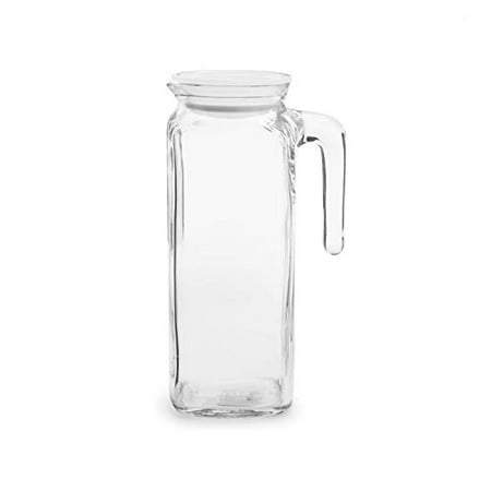 Bormioli Rocco Glass Frigoverre Jug With Airtight Lid (1 Liter): Clear Pitcher With Hermetic Sealing, Easy Pour Spout & Handle &ndash; For Water, Juice, Iced Coffee & Iced Tea