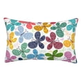 thumbnail image 1 of Fotbe Colorful Butterflies Funda de Almohada Decorativa Estilo Occidental, Lujo en Algodón, Fundas para Almohadas King, Cojín Estampado para Decoración del Hogar-16"x24", 1 of 6