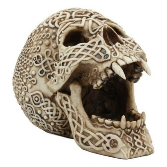 Ebros Celtic Knotwork Bloodlust Vampire Skull Ashtray Statue 7.5"L