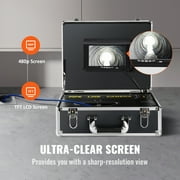 VEVOR Sewer Camera 100 ft/30 m, 7 Screen Pipeline Inspection Camera with DVR Function, Waterproof IP68 Camera, 12 pcs Adjustable LEDs, with a 16 GB SD Card for Sewer Line, Duct Drain Pipe Plumbing