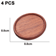 thumbnail image 2 of 4 posavasos de madera - ranura redonda de ébano MFZFUKR CPB-DE-LYY1114-6, 2 of 5