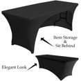 thumbnail image 2 of Nappe Dos Nu en Spandex 4 Pieds (Env. 1.2m) Nappe en Polyester Extensible Spandex, Noir, 2 of 5