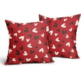 thumbnail image 2 of Happy Valentine''s Day Red Pillow Covers 18X18 Inch Set of 2 Valentine Black White Hearts Decorative Pillow Cases Valentines Wedding Love Cushion Case Home Party Decor For Sofa Couch Porch Outdoor, 2 of 6