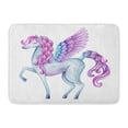 thumbnail image 1 of LADDKE Watercolor Pegasus Fairy Tale Creature Flying Stallion Magical Clip Doormat Floor Rug Bath Mat 23.6x15.7 inch, 1 of 1