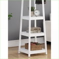 thumbnail image 5 of Coat Racks with 3-Tier Storage Shelves & Silver Hooks, White Wood Finish | White | Wood, 5 of 6