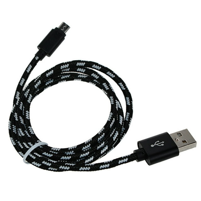 CIMAXIC 1 Meter 2A Charger Cable Nylon Braided Micro USB Data Sync and Charging Cable for Android Phones Tablets Galaxy S7/ S6/ Pixel 2/ Xperia X LG G5/ V10/ V20/ Lumia 950/ 950 XL (Black)