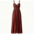thumbnail image 7 of Lenpel Wedding Guest Dresses for Women Elegant V Neck Sleeveless Tank Dresses Fashion Pleated High Waist Dresses for Evening Party Cocktail, 7 of 7