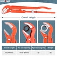 thumbnail image 4 of Llave para tubos MAXPOWER sueca con mandíbula angular de 45 grados, 38 cm, 4 of 6