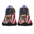 thumbnail image 5 of Boxer Christian Cross American flag US Shoes Sneakers for Women Men Black Size 12, 5 of 7