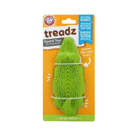 UPC: 0742797783475 | Arm & Hammer Super Treadz Gator Durable Dog Dental Toy