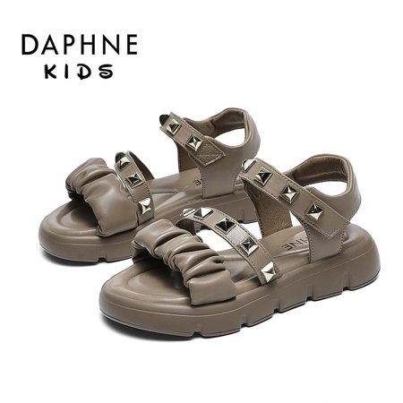 

DAPHNE Girls Elegant Rivets Decoration Sandals Lightweight Non-slip Soft Sole Kids Shoes For Summer