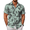 Dark Gray - Ice Green Leaves, variant on Mens Summer Shirts Floral Hawaiian Shirts Short Sleeve Casual Beach Wear Clothing