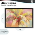 thumbnail image 4 of Stupell Industries Modern Warm Palm Leaf Impressions Black Floating Frame Canvas Art, 25 x 17, by Jacky Ngan, 4 of 8