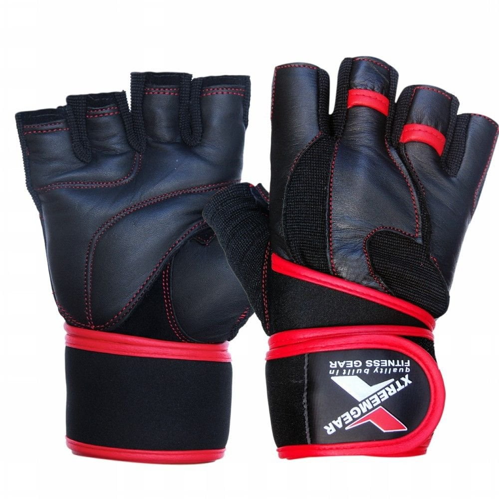 Weight Lifting Fitness Leather Gym Gloves Gel Padded
