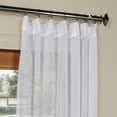 thumbnail image 2 of Aspen White Solid Faux Linen Sheer Curtain (1 Panel), Aspen White, 50W X 96L, 2 of 6