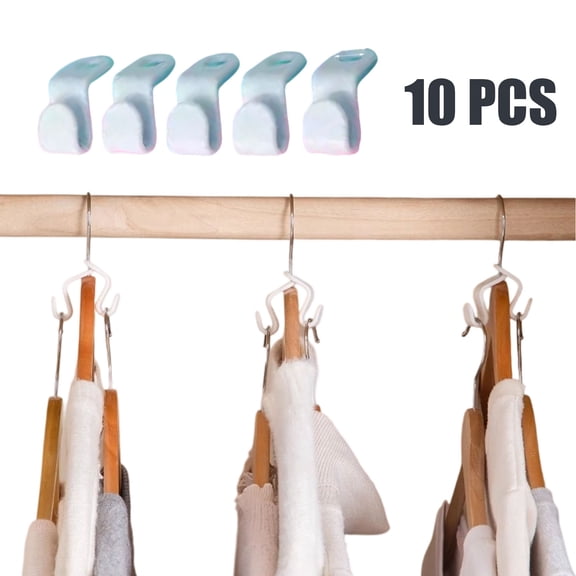 Hanger Connector Hooks, Space Saving Heavy Duty Cascading Clips, Stacking Clothes Storage Extender