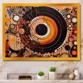 thumbnail image 1 of Designart Abstract framed wall art decor, Abstract framed wall art Print, Captivating Abstract Forms I , Orange Modern Gold framed wall art, 44x34 inches Gold Frame, 1 of 5