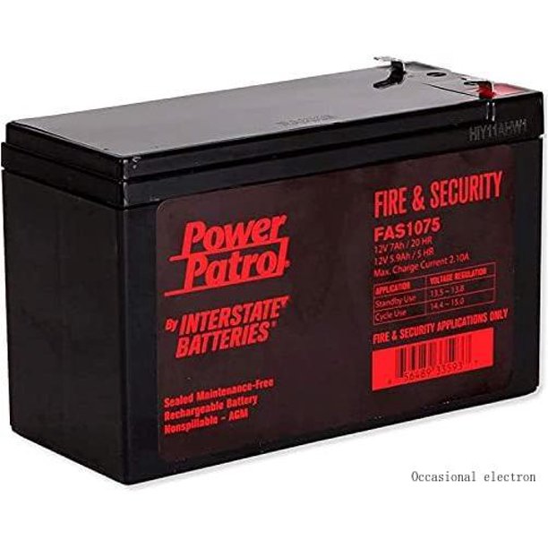 Power Patrol 12V 7Ah Fire & Security Alarm Battery (FAS1075) Sealed