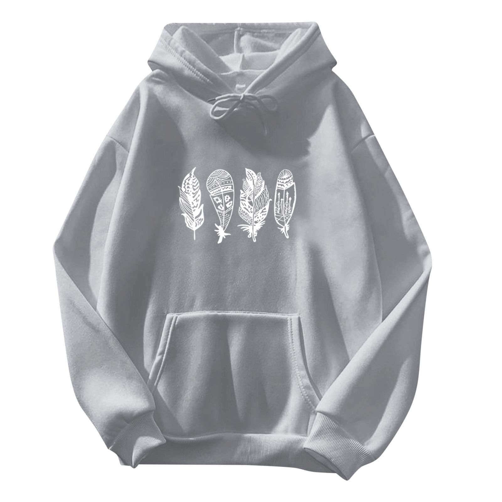 Zuwimk Hoodies For Women Aesthetic,Women Casual Button V Neck Hoodies ...