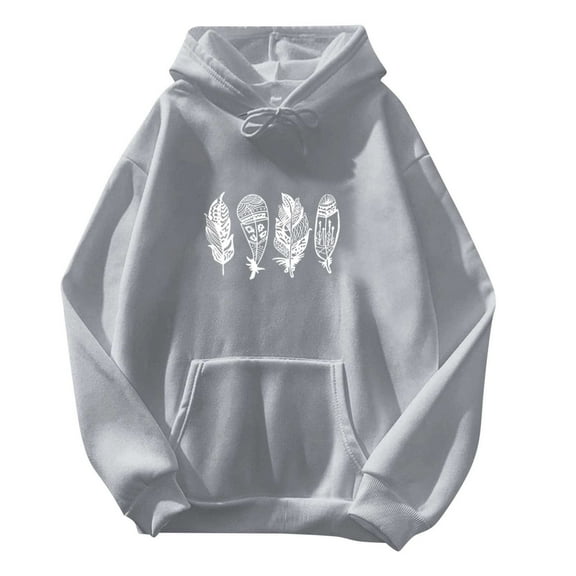 Vedolay Women 2023 T Shirts Casual Fall Sweatshirt for Women 2023 Long Sleeve Oversizd Crop Pullover Shirts with Pockets,Gray L