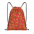 thumbnail image 1 of Xecao Pizza Cartoon Pattern Sports Drawstring Backpack - String Swim Gym Bag with Wet Proof Pocket for Women&Men-Small, 1 of 6