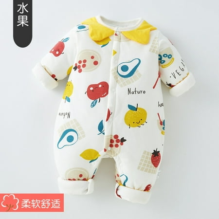 

QWZNDZGR Baby Warm One-Piece Clothes Pure Cotton Thickened Cotton Jacket Winter Clothing Baby Romper Spring And Autumn Outside Newborn Sleeping Bag