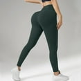 thumbnail image 7 of Mceream Butt Lifting Leggings for Women Plus Size High Waist Ribbed Yoga Leggings Tummy Control Workout Pants Gym Compression Tights Green XL, 7 of 7