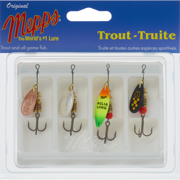 Mepps 4-K1-ASST 4-Pack Trouter Kit Assorted
