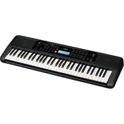 Yamaha PSRE383 61-Key Portable Electronic Piano with Power Adapter, Black