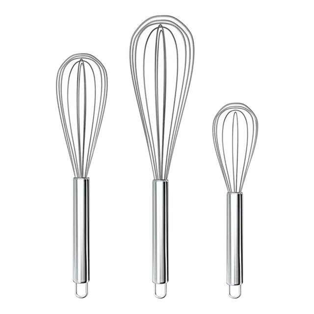 Less Than 5 Egg Beater 3 Pack Whisk Egg Stainless Steel Set 8