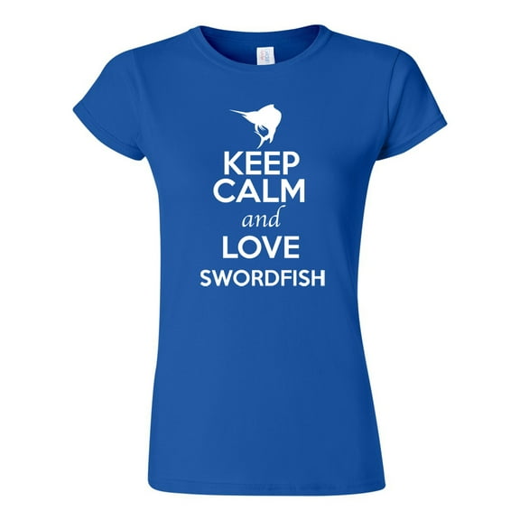 Junior Keep Calm And Love Swordfish Fish Animal Lover T-Shirt Tee