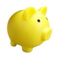 thumbnail image 2 of Small Piggy Bank Money Box - Cute Pig-Shaped Coin Saving Jar, Durable Non-Toxic Plastic Safe for Little Boys & Girls, Easy-to-Open Design to Encourage Beginners Early Money Management, Yellow, 2 of 4