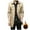 Khaki, variant on dzxyzu Mens Mid Long Trench Coat Fashion Plus Velvet Solid Color Zipper Pocket Long Workwear Fall Winter Single Breasted Pea Coat Casual Business Warm Overcoat 2024 Winter Saving