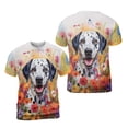 thumbnail image 3 of Welcome Spring Summer Dalmatian Portrait Flower Blue Sky All Over Print 3D Shirt Unisex Merch Dog Lover - 12001, 3 of 6