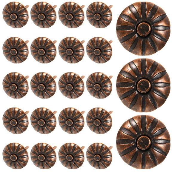HONITANO Iron Upholstery Tacks 1.6X0.43In 300Pcs Dark Brown Red Bronze For Furniture Wood Crafts Walls Doors