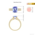 thumbnail image 4 of ANGARA Natural Cushion 2.45 ct Tanzanite Cocktail Ring with Diamonds in 14K Yellow Gold for Women (Size-9x7mm) | December Birthstone, Anniversary, Jewelry Gift for Women | Natural Tanzanite Ring, 4 of 9
