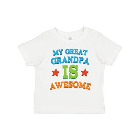 

Inktastic My Great Grandpa is Awesome Grandkid Boys or Girls Toddler T-Shirt