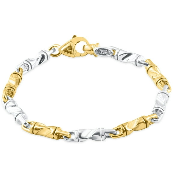 Pompeii Men's Link 14k Gold (34gram) or Platinum (55gram) 5mm Bracelet 8.5" (,)