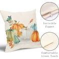 thumbnail image 2 of Fall Maple Leaves Pillow Covers 20X20 Inch Teal Orange White Green Pumpkins Decorative Couch Pillow Cases Set of 2 Autumn Thanksgiving Throw Pillows Farm Decor For Room Porch Patio Couch Outdoor, 2 of 6