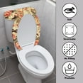 thumbnail image 3 of SEANATIVE Butterfly Toilet Seat Cover with Elastic Edge Toilet Tank Lid Covers 2-Pack Home Decor Bathroom Rose Toilet Protector Set Universal Fit Standard Toilet Seat Lids, Dust-Proof, 3 of 7