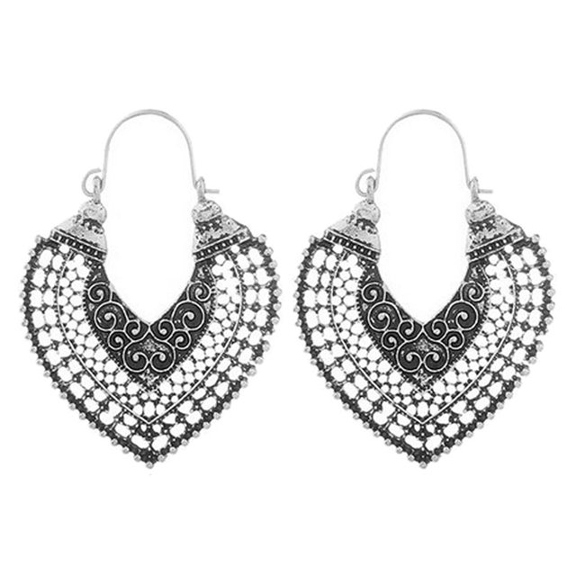 Pendientes Colgantes en apariencia de U de Vintage para Mujer Pendientes de Gancho de Metal Joyería - Plata Yinane Pendientes colgantes para mujer