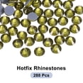 thumbnail image 3 of Uxcell Hotfix Rhinestones Flatback Crystal Glass Gems for Crafts Clothes DIY Decoration 288Pcs Pale Green, 3 of 5