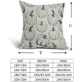 thumbnail image 4 of Fall Pillow Covers 18x18 Set of 2 Blue Pumpkin Autumn Themed Thanksgiving Harvest Print Decorative Throw Pillows Outdoor Pillowcase Farmhouse Linen Cushion Case Decor for Sofa Couch Bed, 4 of 6