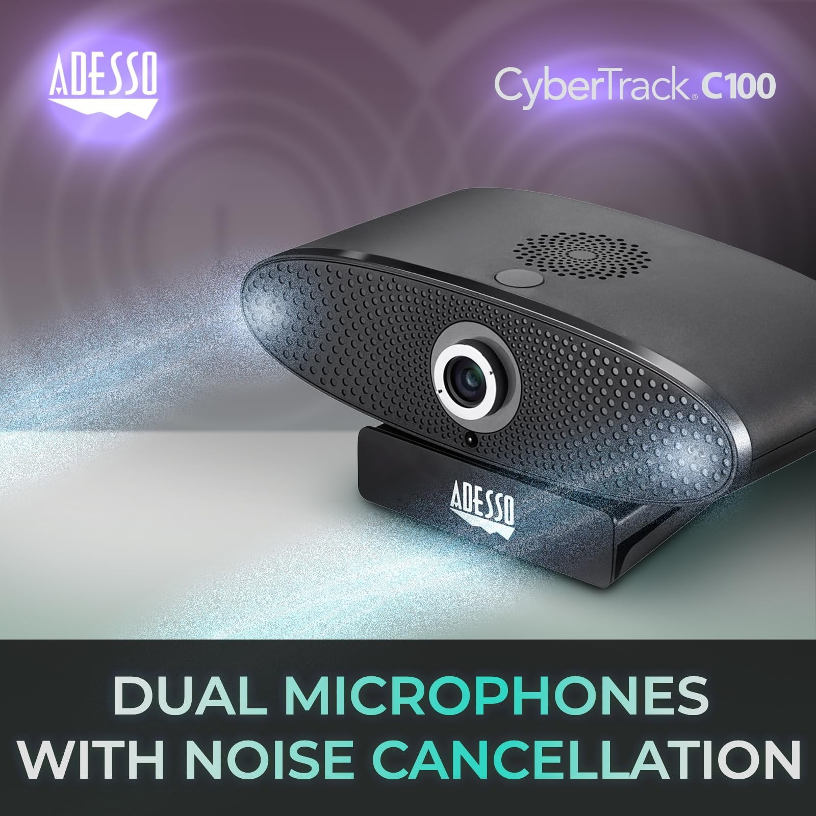 Adesso 4K Webcam for Conference and Meeting Room, PC and Laptop with Remote Control Ultra HD Boardroom Camera with 8MP CMOS Sensor, Adjustable View Angle, 4X Zoom, Clear Speaker, and Microphone