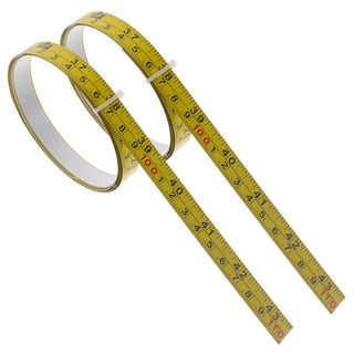 2pcs Self Adhesive Tape Measure 50cm Start from Middle Steel Ruler Tape, Yellow | Harfington