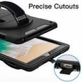 thumbnail image 4 of JETech Case for iPad 9.7-Inch (6th/5th Generation, 2018/2017 Model) with Built-in Screen Protector, Protective Shockproof Rugged Tablet Cover, 360° Rotating Hand Strap Stand (Black), 4 of 8