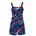 thumbnail image 5 of Yanlir Combinaisons Courtes pour Femmes d'Été Décontractées Shorts Imprimé Fête de l'Indépendance Combishort Shorts 2025 Pantalon Ample avec Poches (Multicolore#2, S), 5 of 5