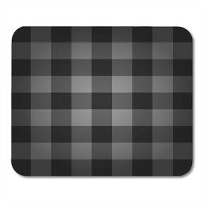 SIDONKU Buffalo Lumberjack Plaid Pattern Flannel Grey Abstract Black Casual Mousepad Mouse Pad Mouse Mat 9x10 inch
