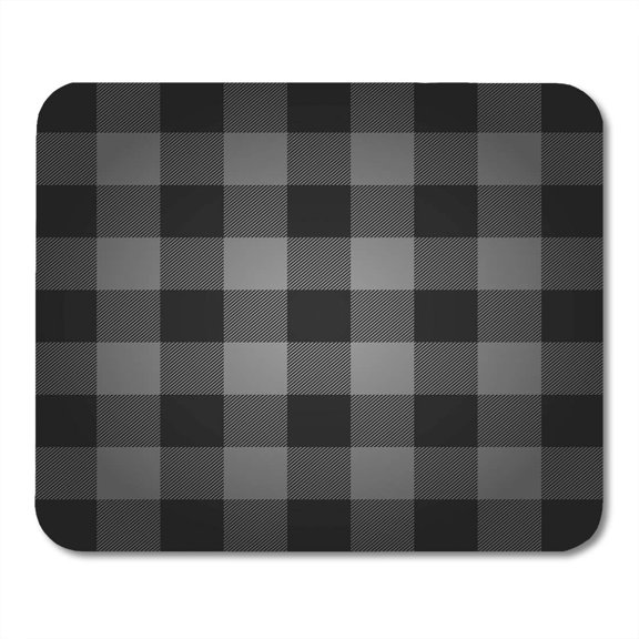 SIDONKU Buffalo Lumberjack Plaid Pattern Flannel Grey Abstract Black Casual Mousepad Mouse Pad Mouse Mat 9x10 inch
