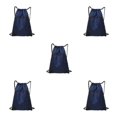 thumbnail image 3 of VONKY Portable Nylon Drawstring Bag Sack Beach Gym Backpack Shoes Bags Convenient and Versatile Dark Blue 5Set, 3 of 6